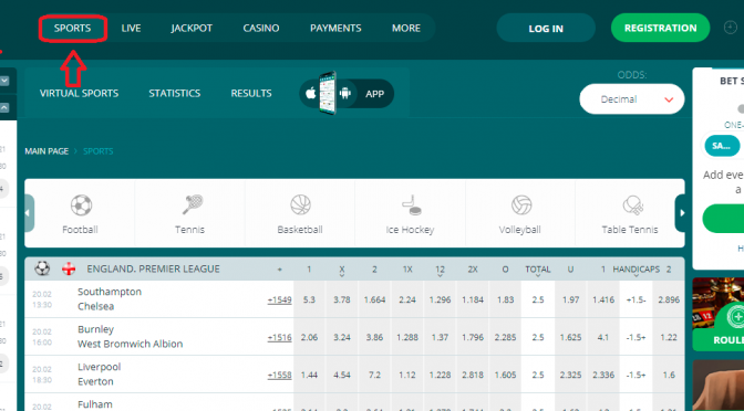 22Bet pari en ligne 1